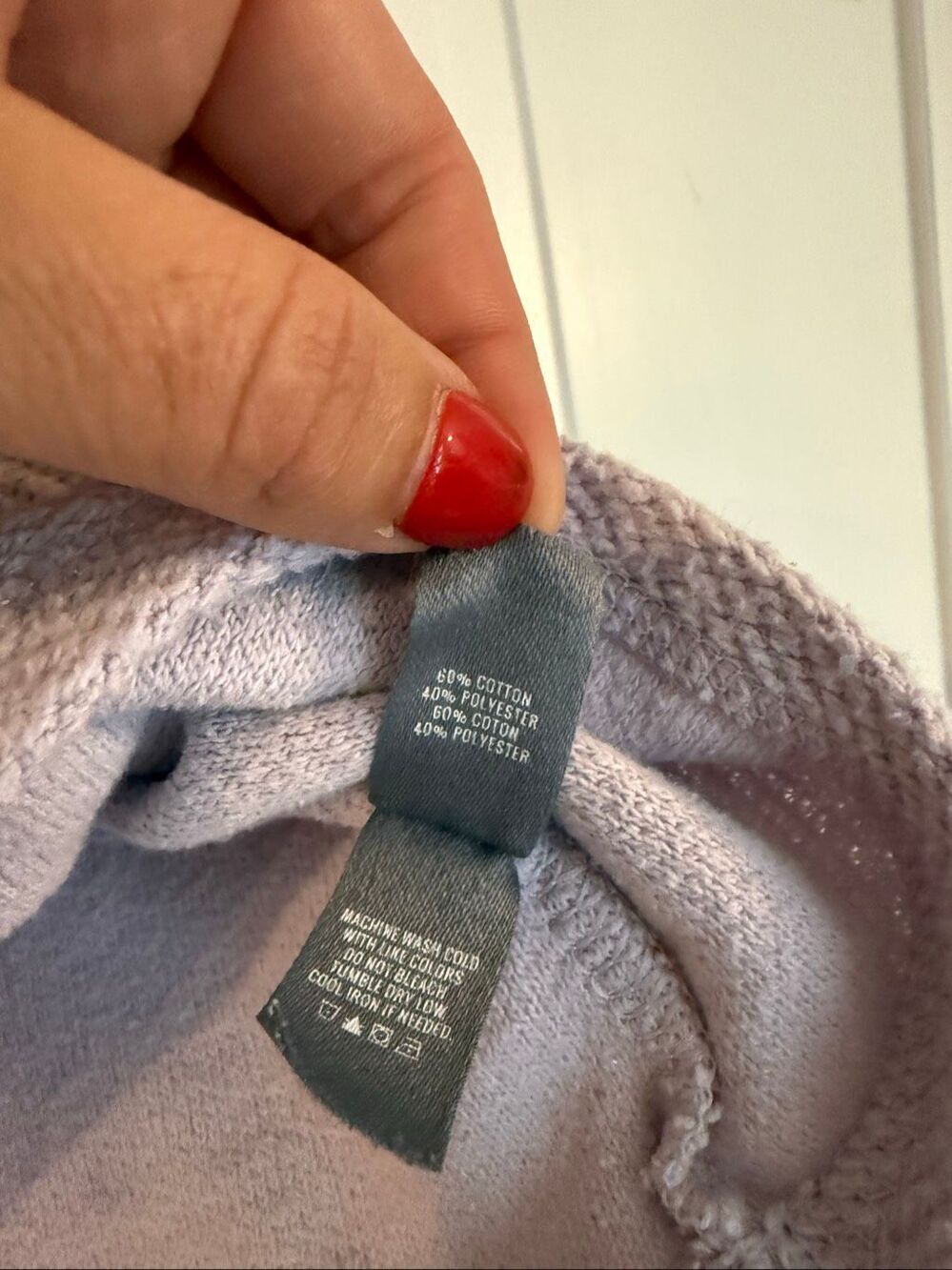 Aerie lavender cowl neck waffle knit sweater size small - Picture 6 of 8